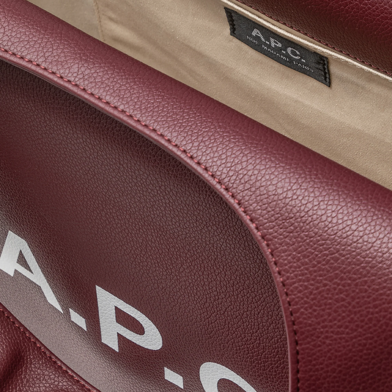 Tote Leather Ninon - Aubergine