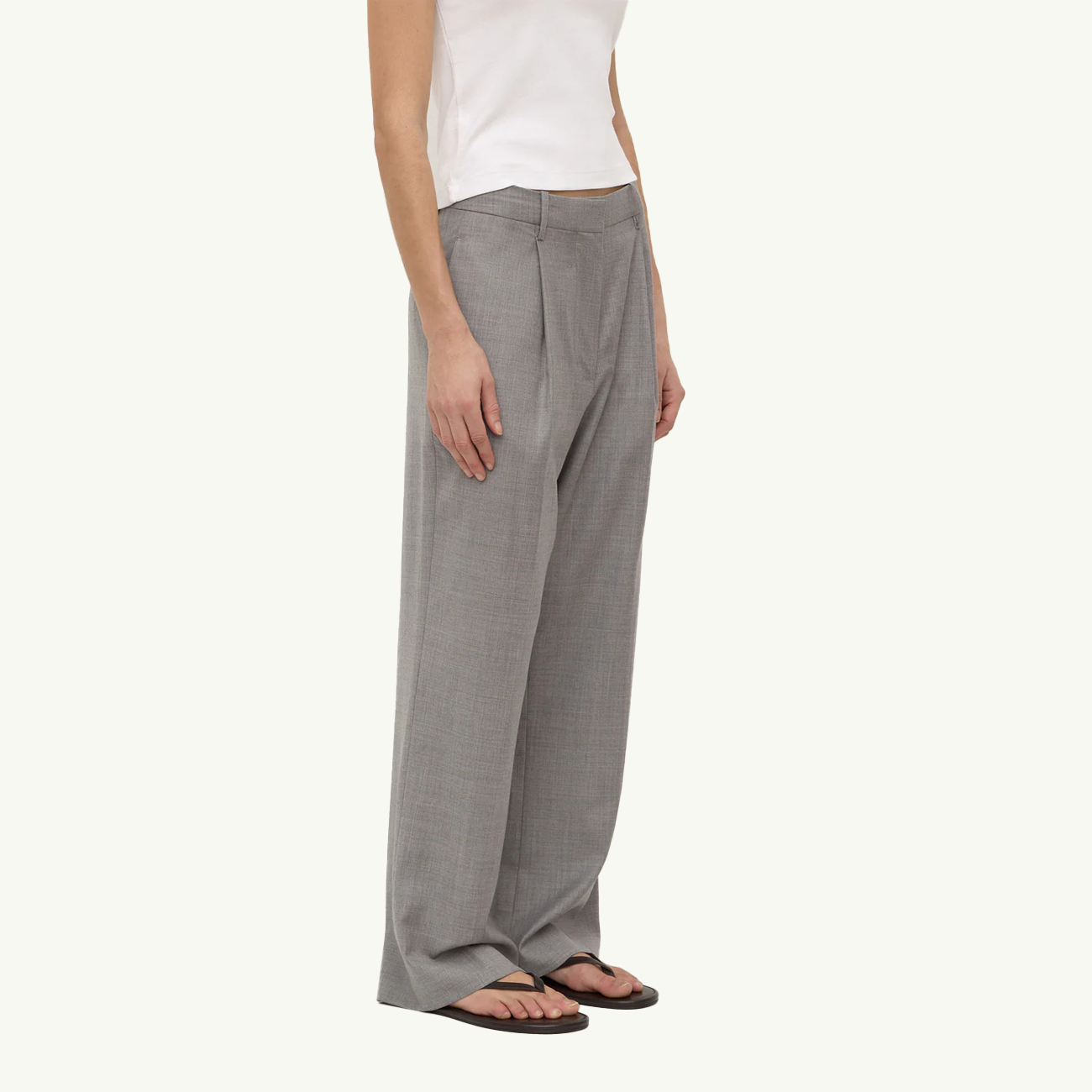 Jaina Suit Pant - Grey Marle