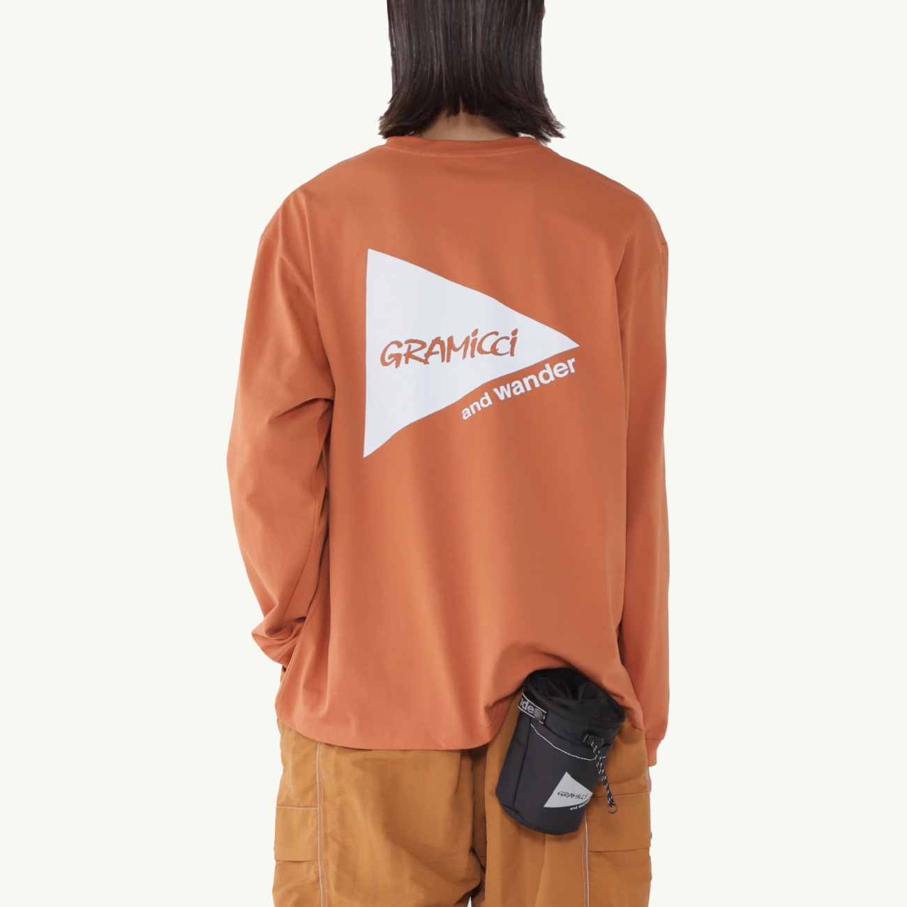 Gramicci x And Wander Backprint LS Tee - Orange