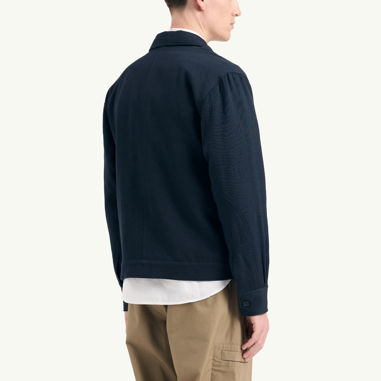 Aksel Cavalry Cotton Wool Windstopper Jacket - Dark Navy
