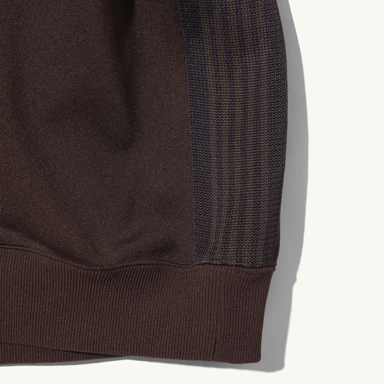 Track Crew Neck Shirt Poly Smooth - Dark Brown