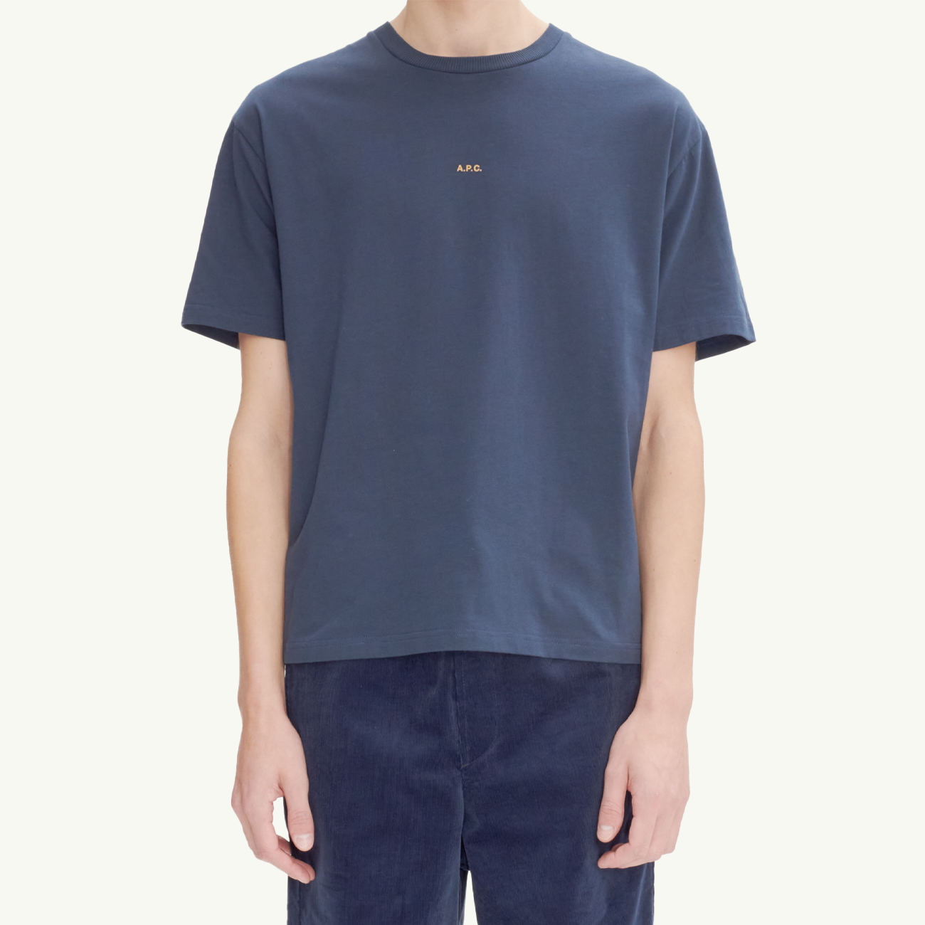 T-Shirt Boxy Micro Logo - Steel Blue