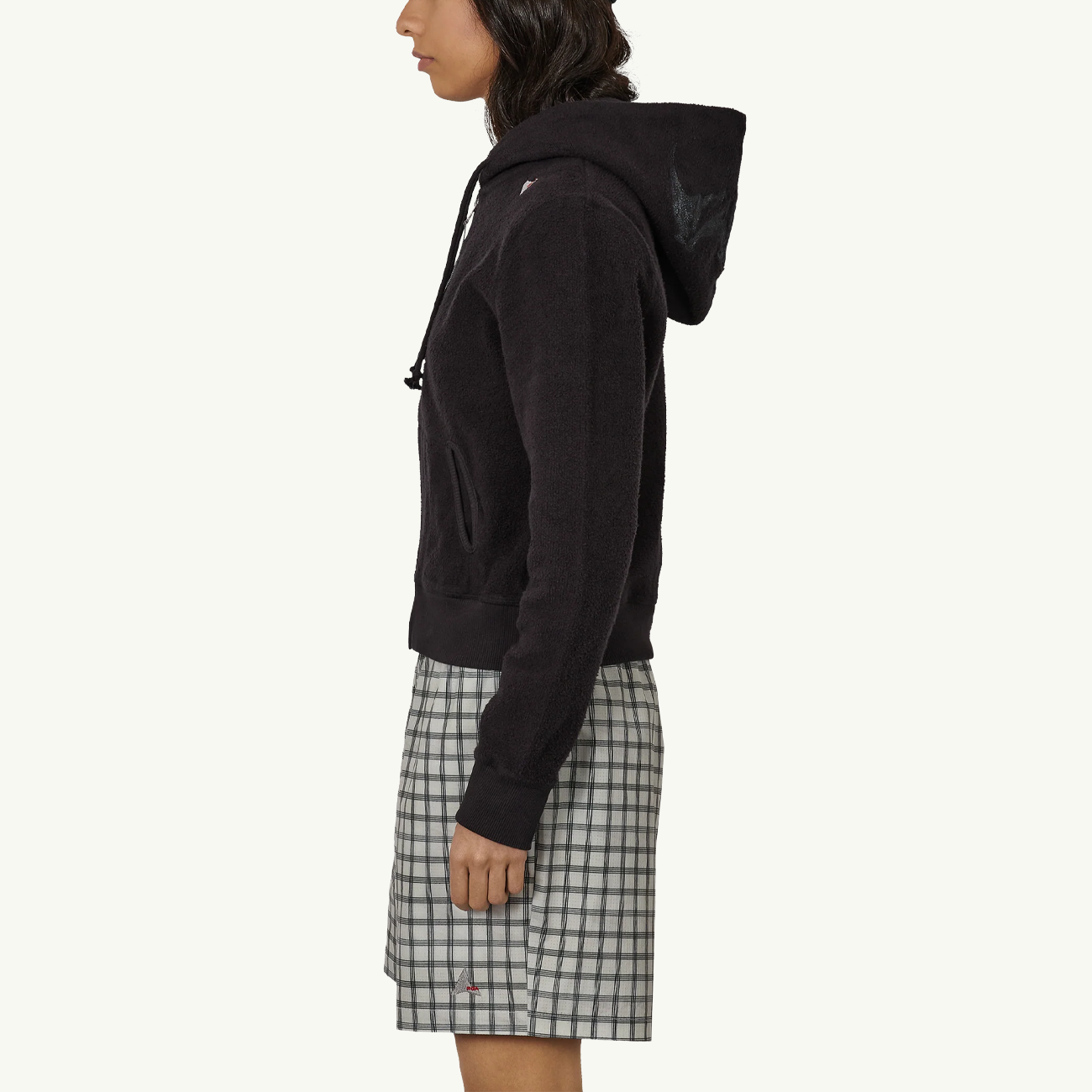 Guniy Inside Out Zip-Up Baby Hoodie - Washed Black