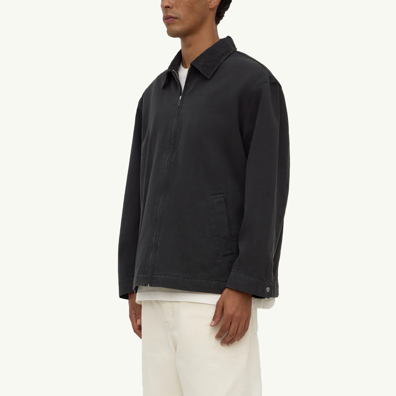 Joey Cotton Jacket - Washed Black