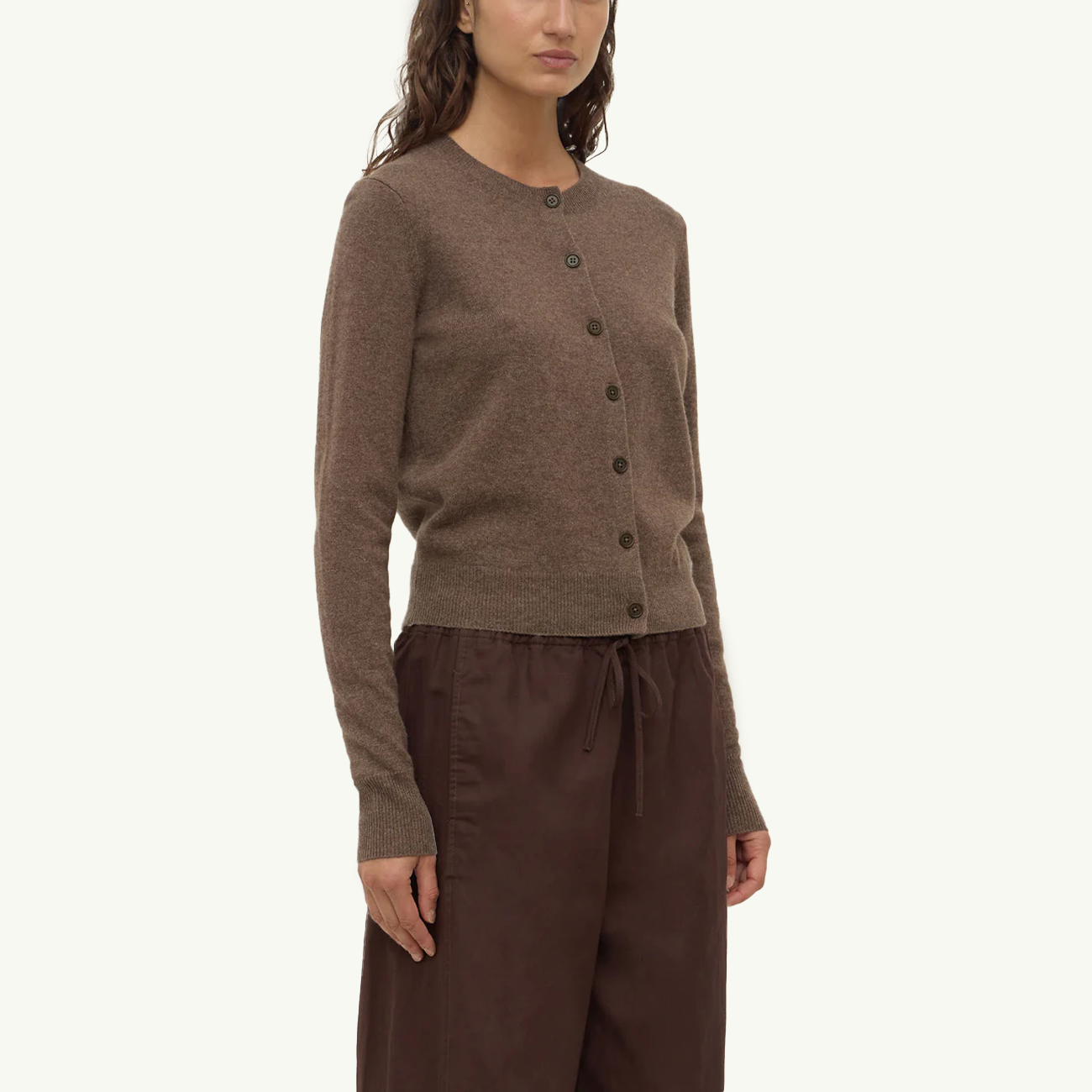 Benny Knit Cardigan - Cocoa Marle