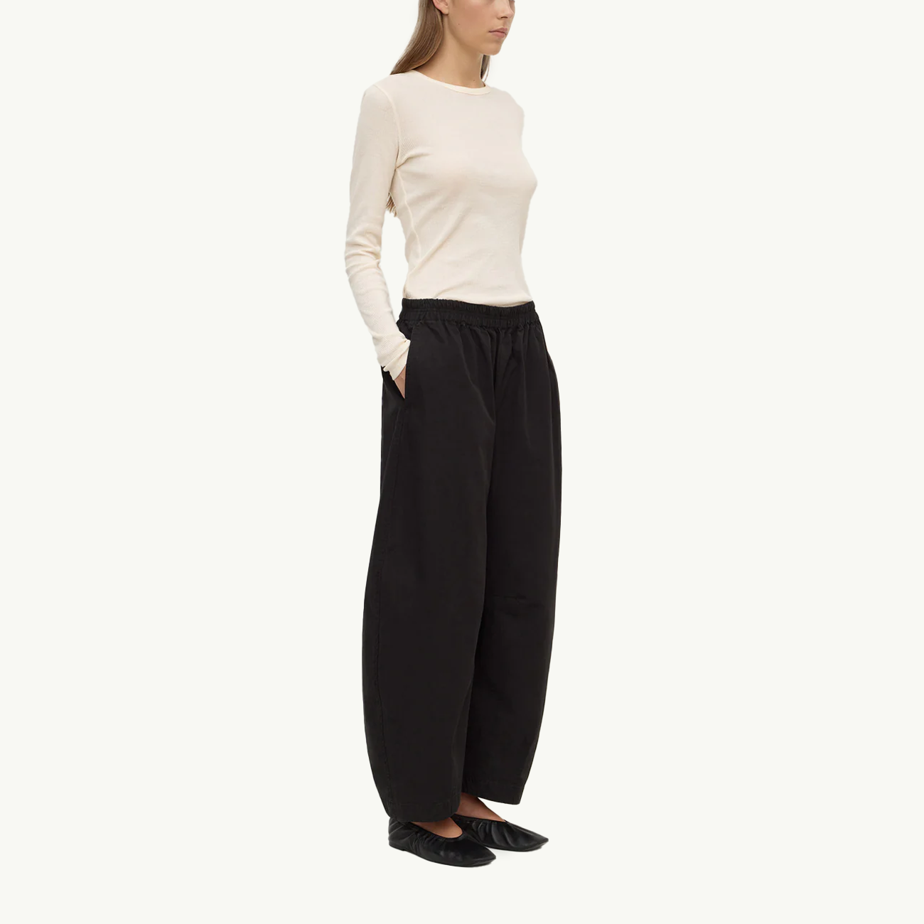 Lola Barrel Pant - Black