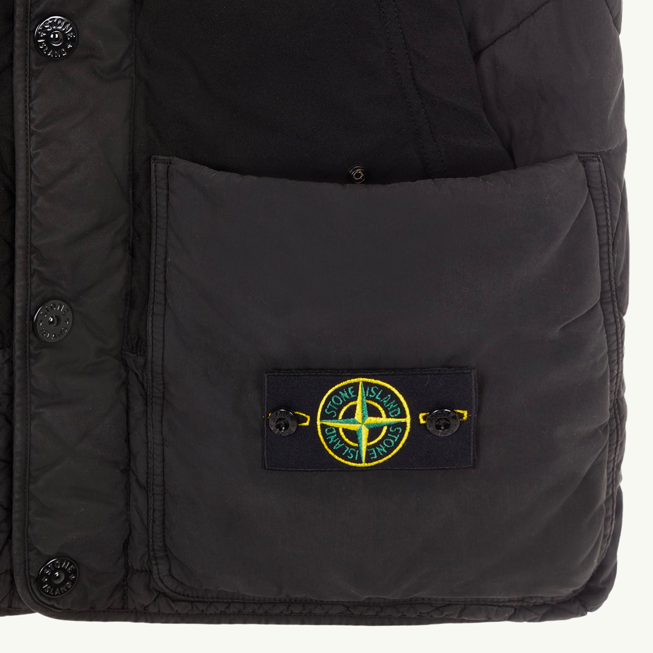 GILET QUILTED DOUBLE POCKET BLACK 2979