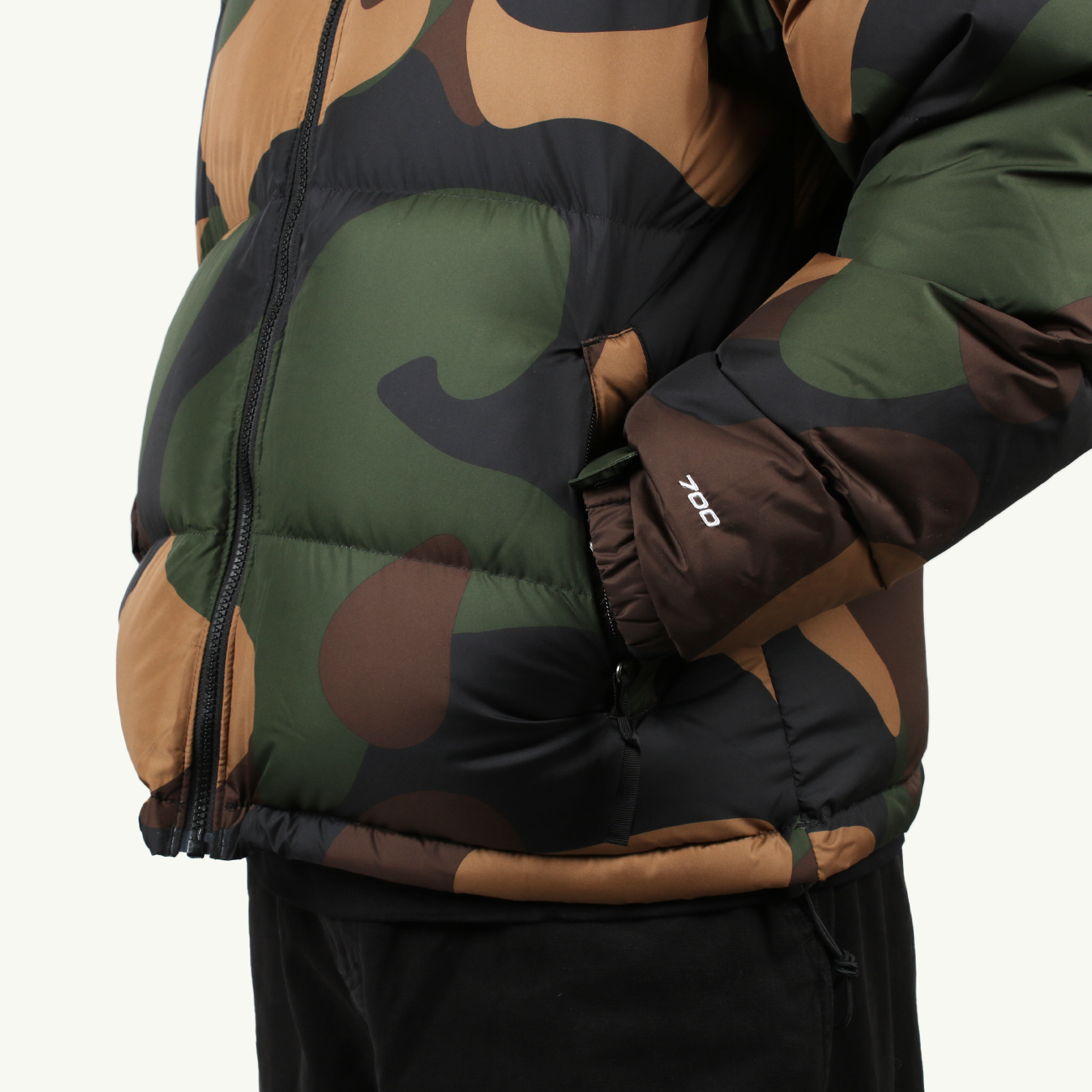 North face nuptse camo jacket cheap