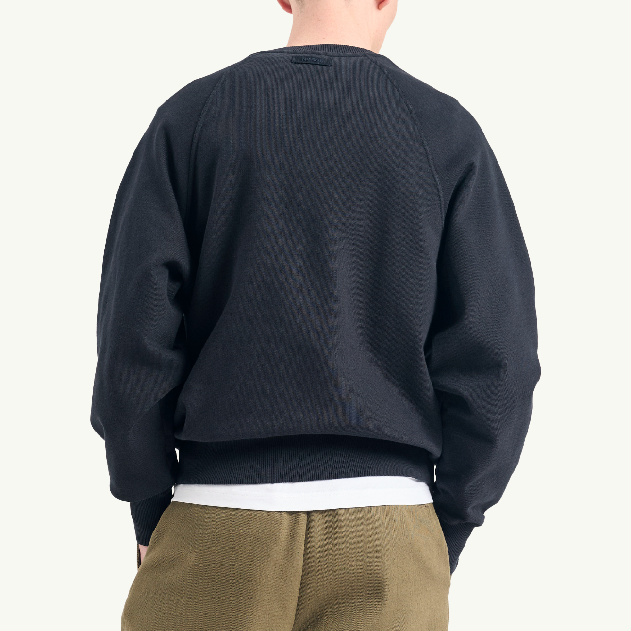 Tyr Relaxed Organic Loopback Raglan Crew - Dark Navy