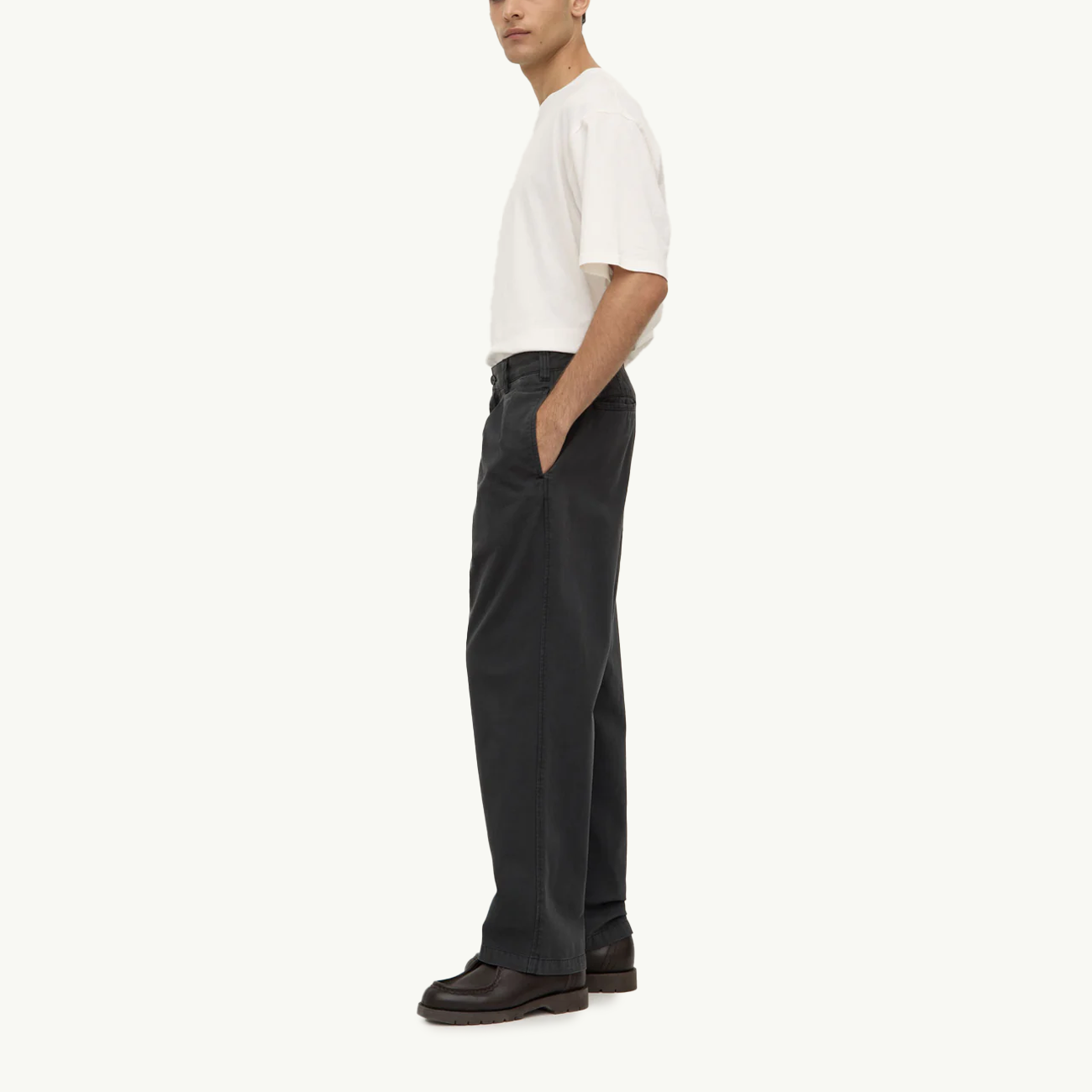 Miles Pleated Chino - Washed Black