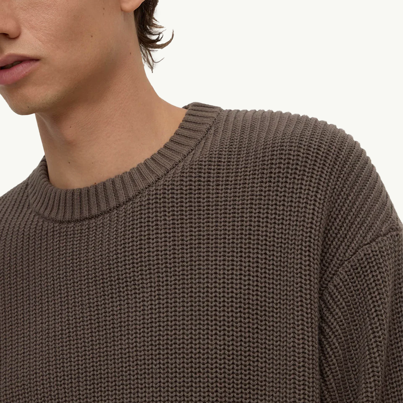 Carson Cotton Rib Knit - Bark