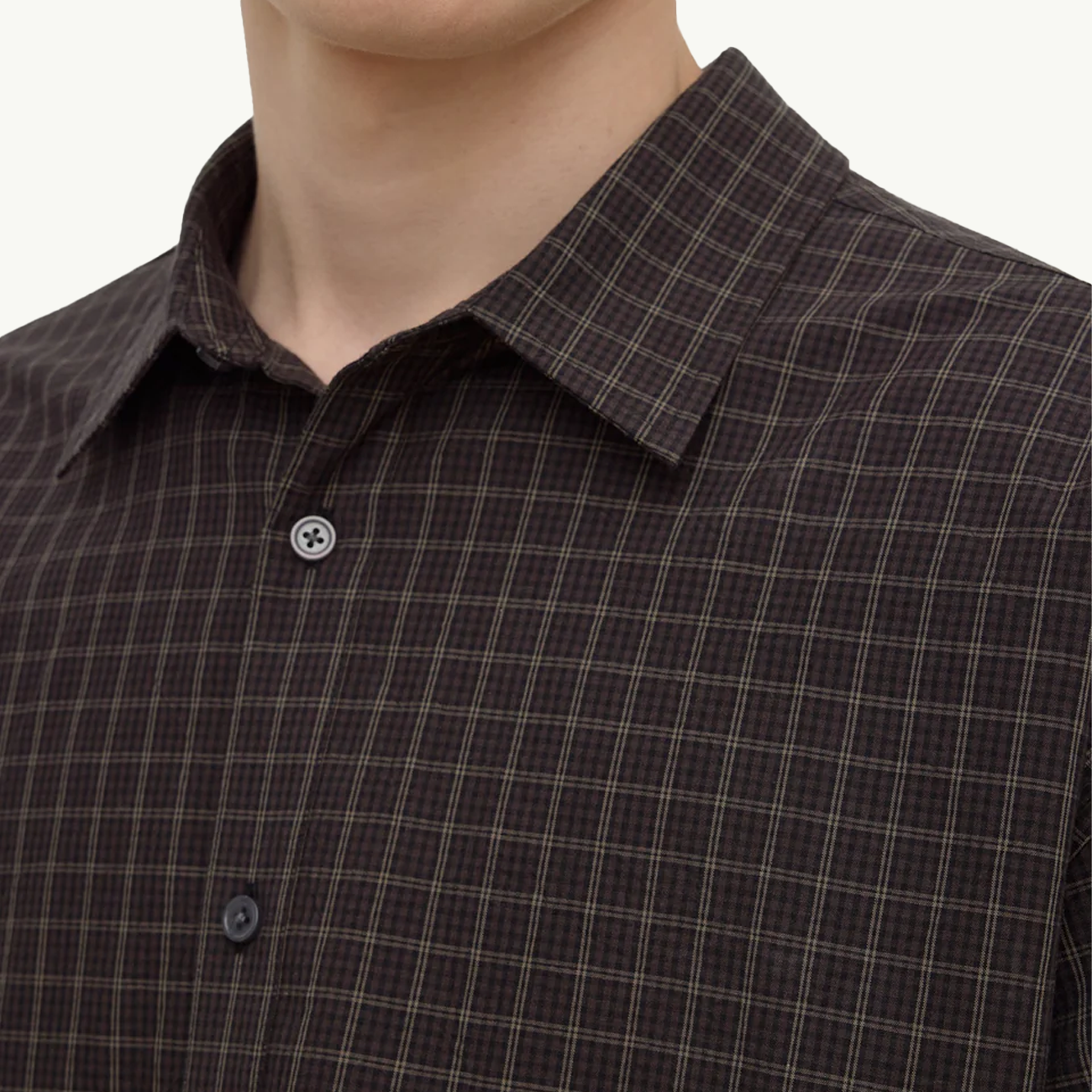 Eddie Check Long Sleeve Shirt - Black/Brown