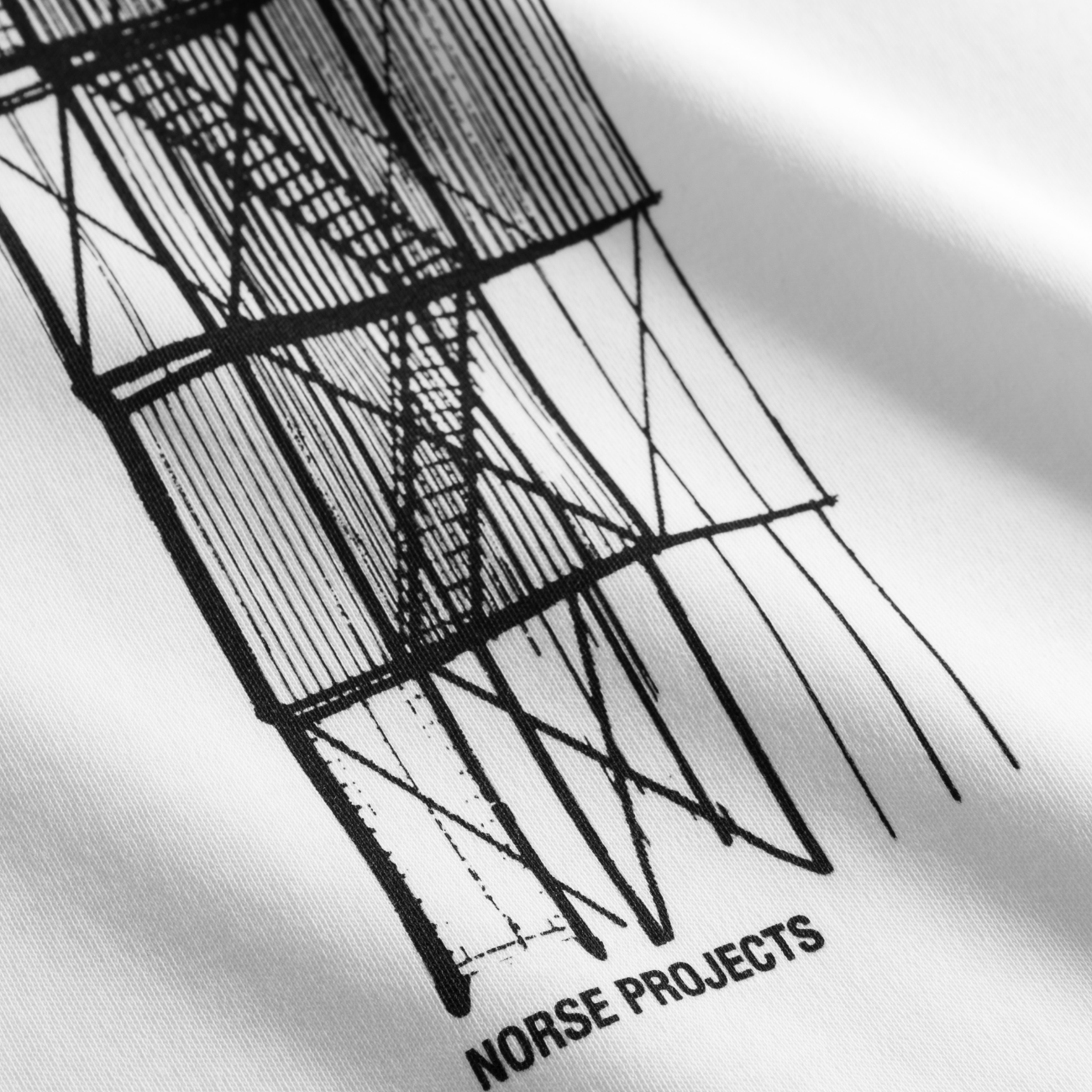 Holger Organic Interlock Tower Print T-Shirt - White