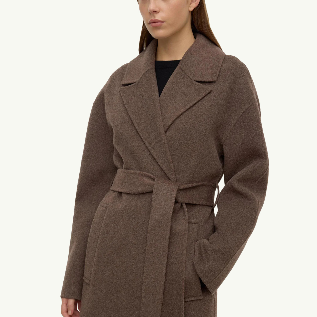 Ivy Wool Coat - Charcoal Marle