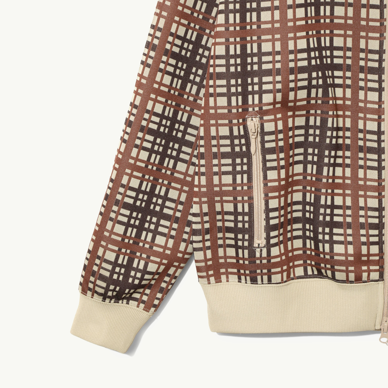 Track Jacket Poly Jacquard - Plaid