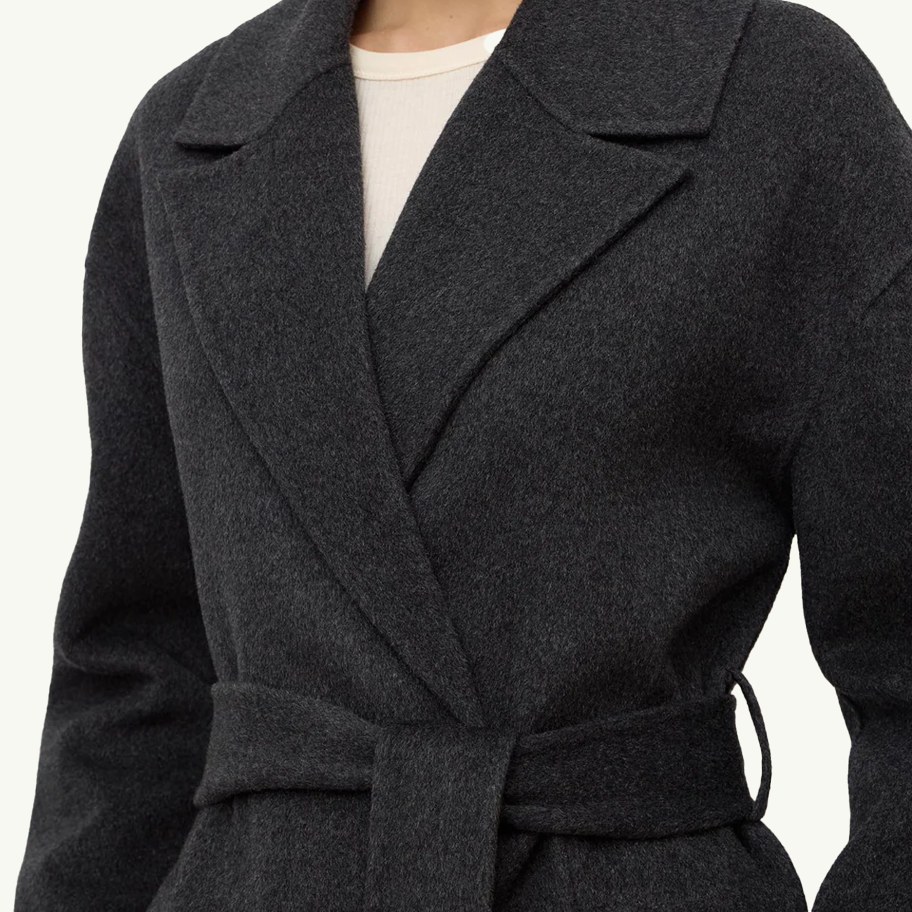 Ivy Wool Coat - Charcoal Marle