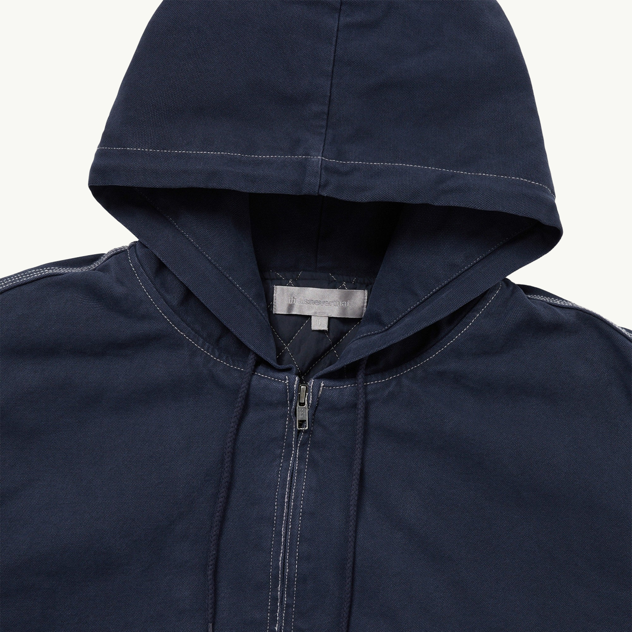 Overdyed Hooded Jacket - Navy