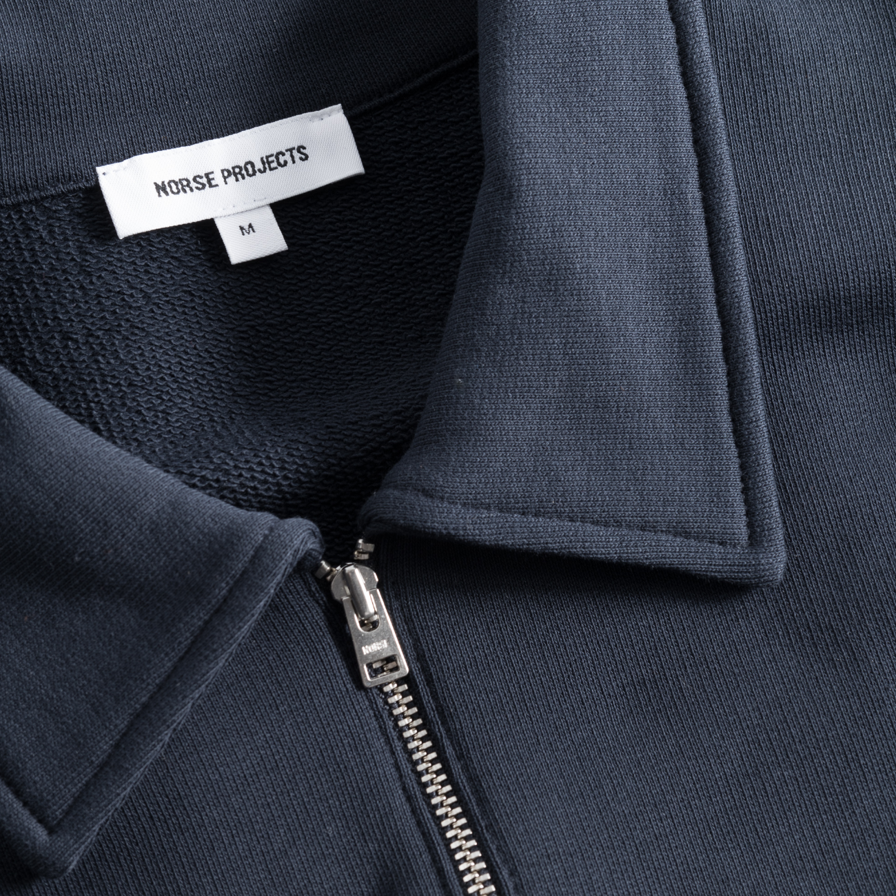 Ketel Relaxed Organic NORSE Logo Half Zip - Dark Navy