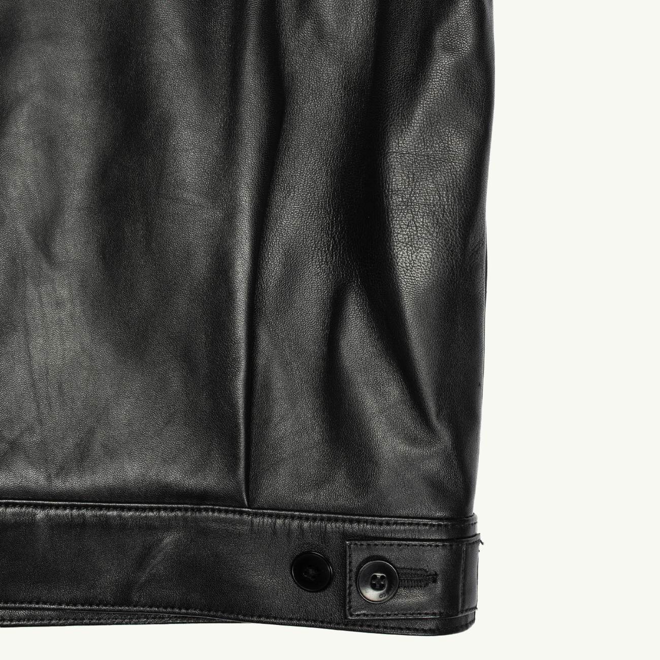Blake Zip Leather Jacket - Black