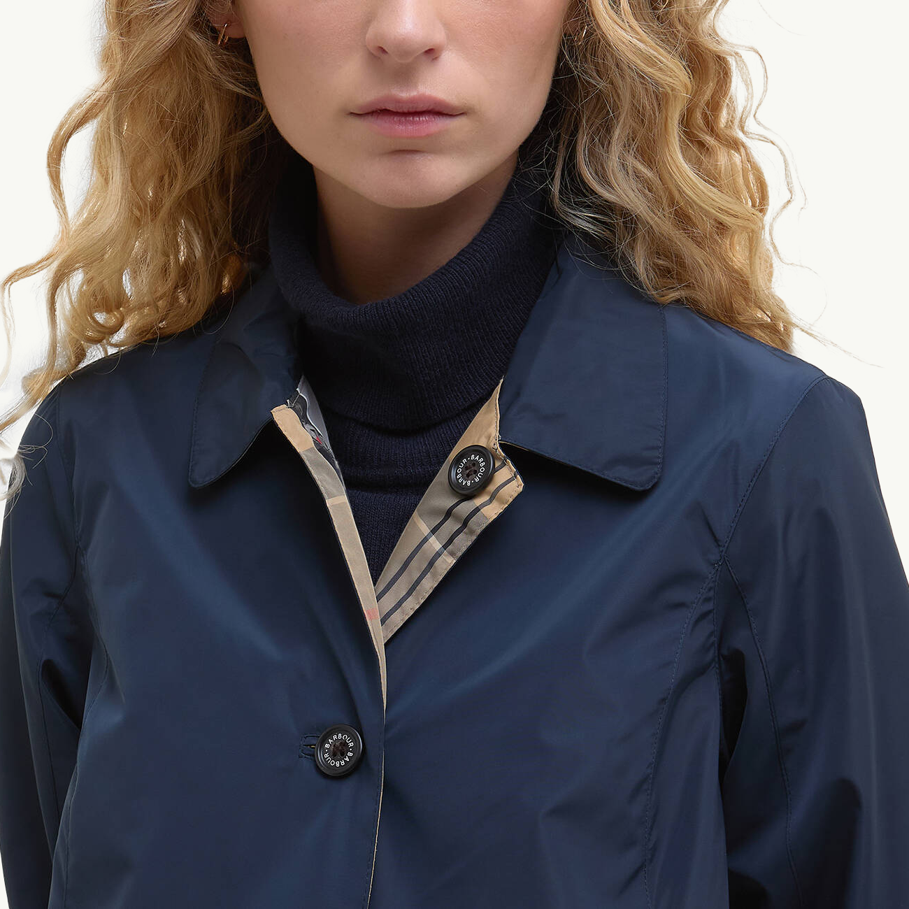 Babbity Reversible Showerproof Jacket - Navy/Dress