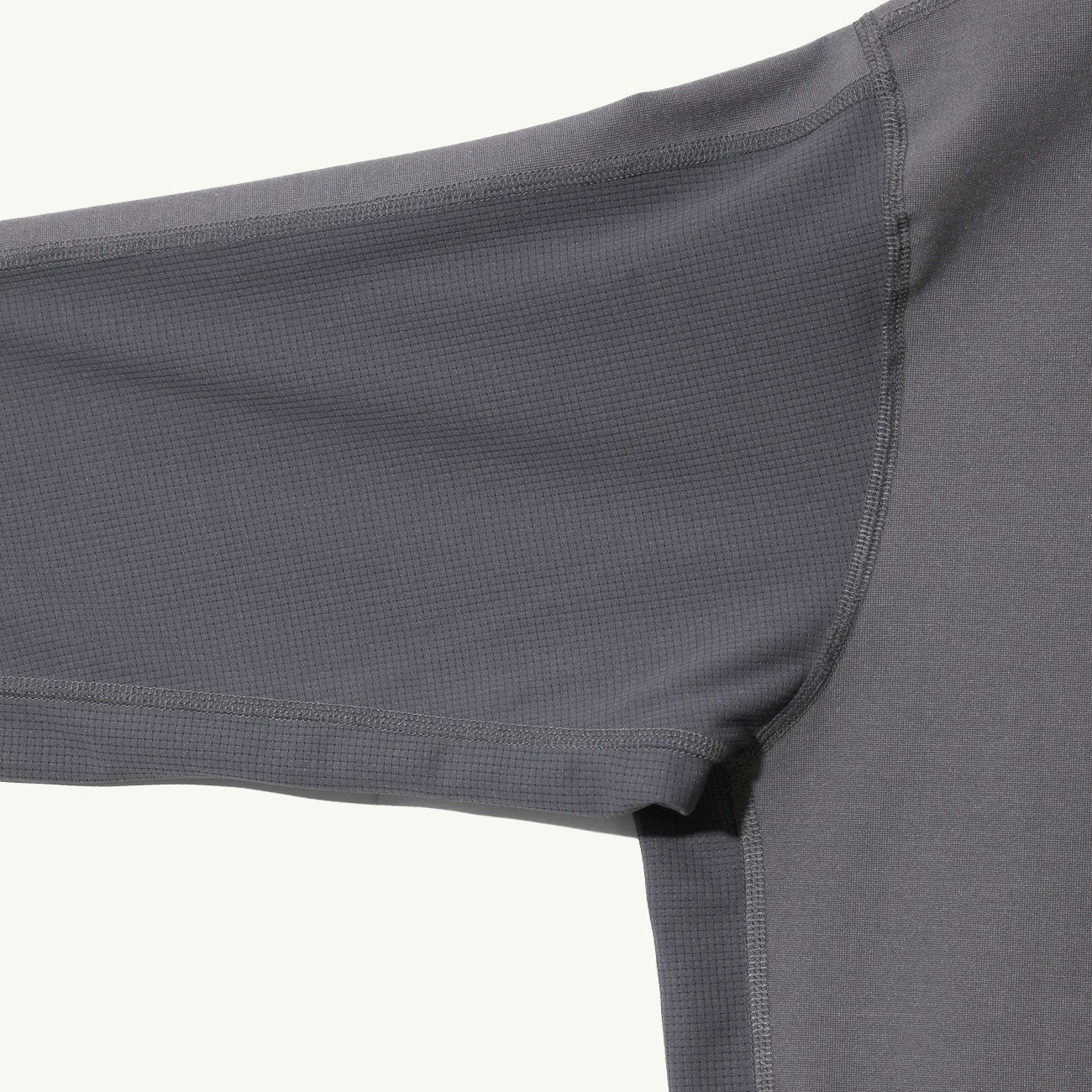 Base Layer Crew Neck Shirt Stretch Jersey - Charcoal
