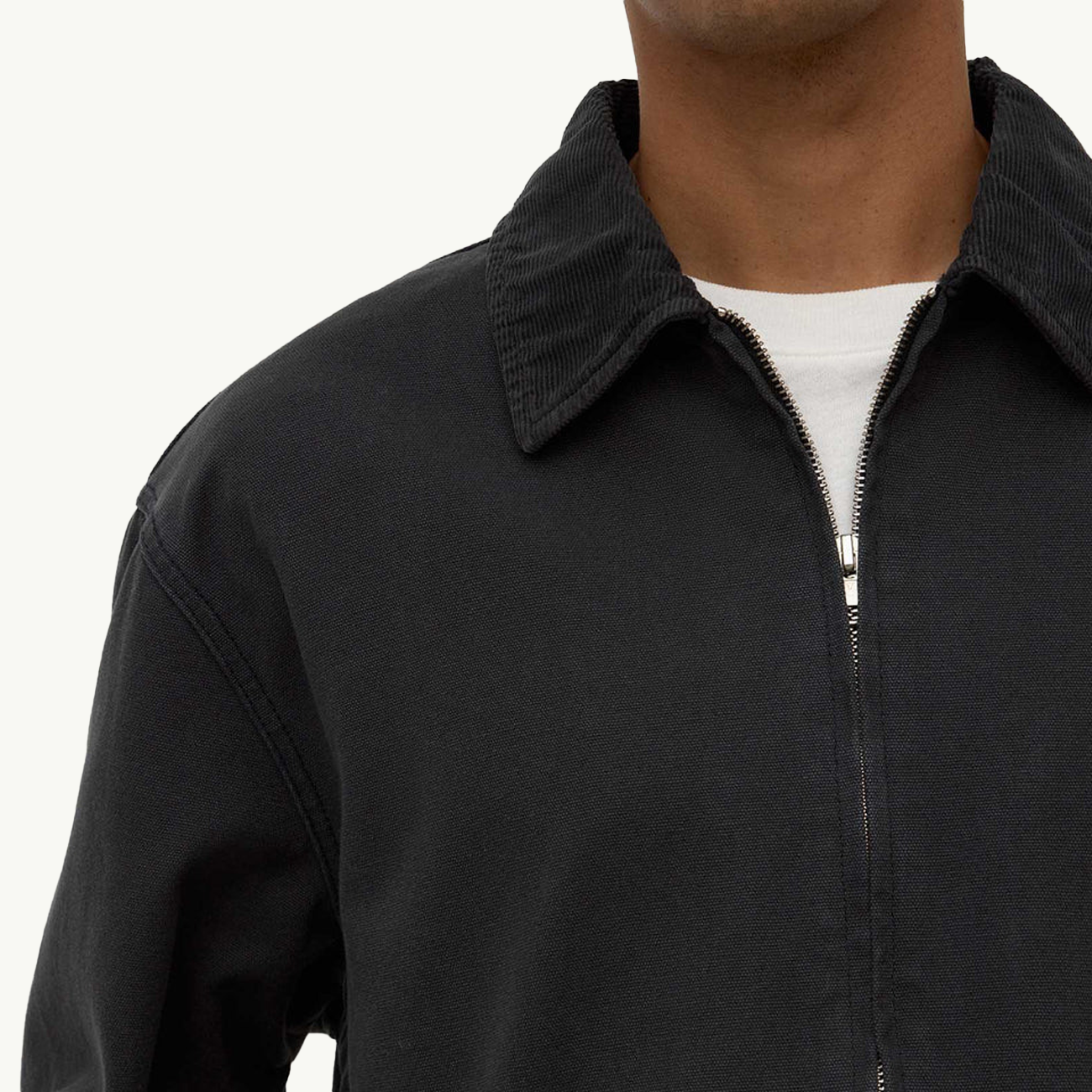 Joey Cotton Jacket - Washed Black