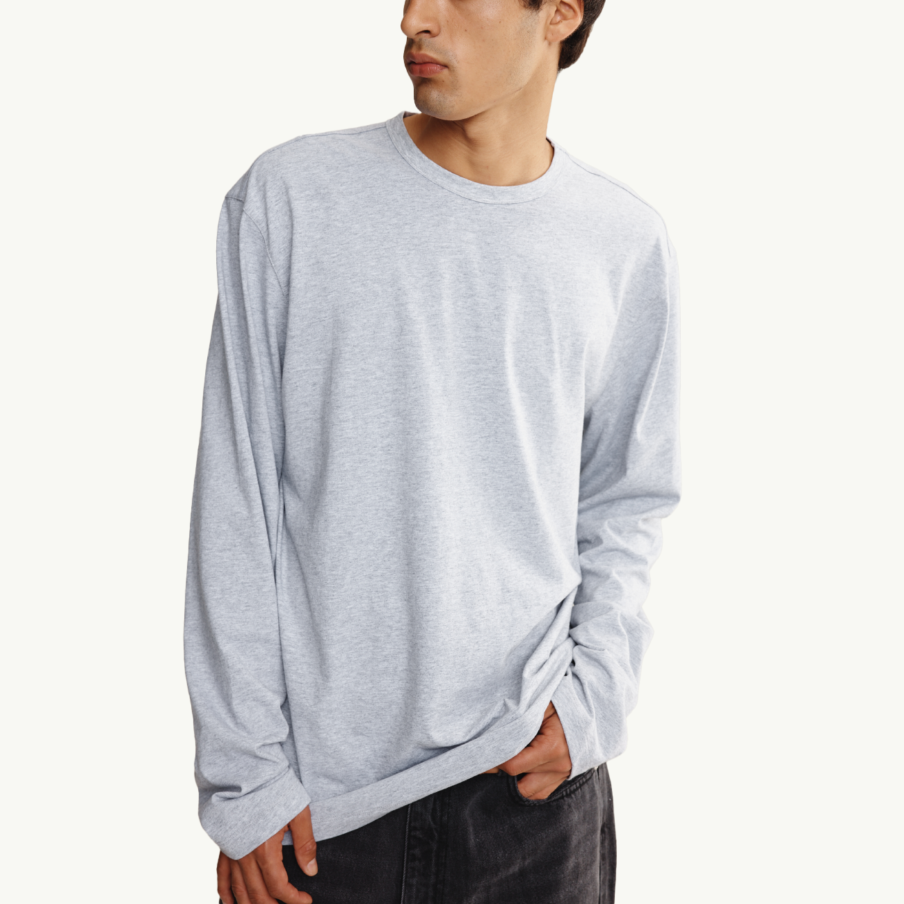 Kosta Long Sleeve Tee - Grey Marle