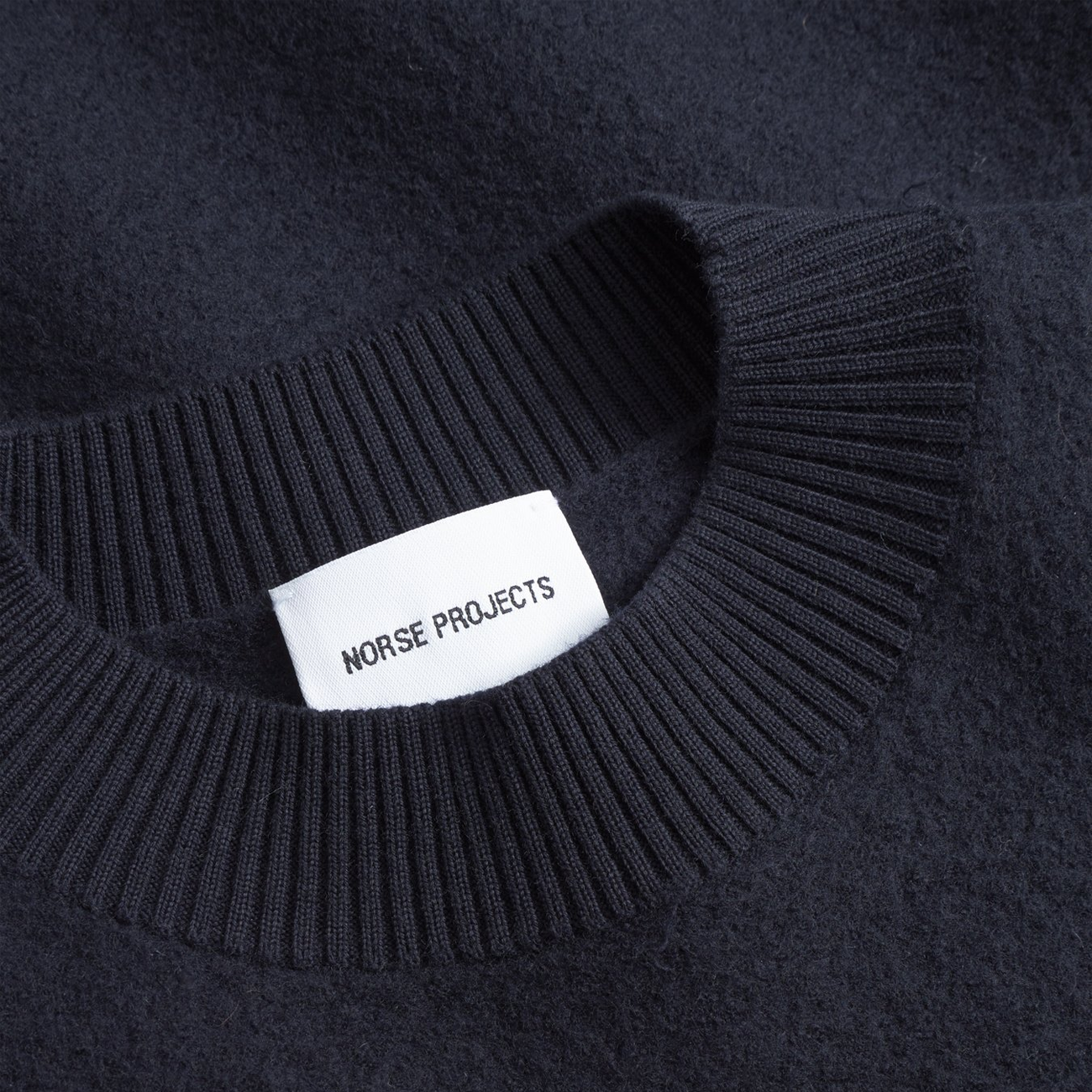 Rom Boiled Wool Crewneck - Dark Navy