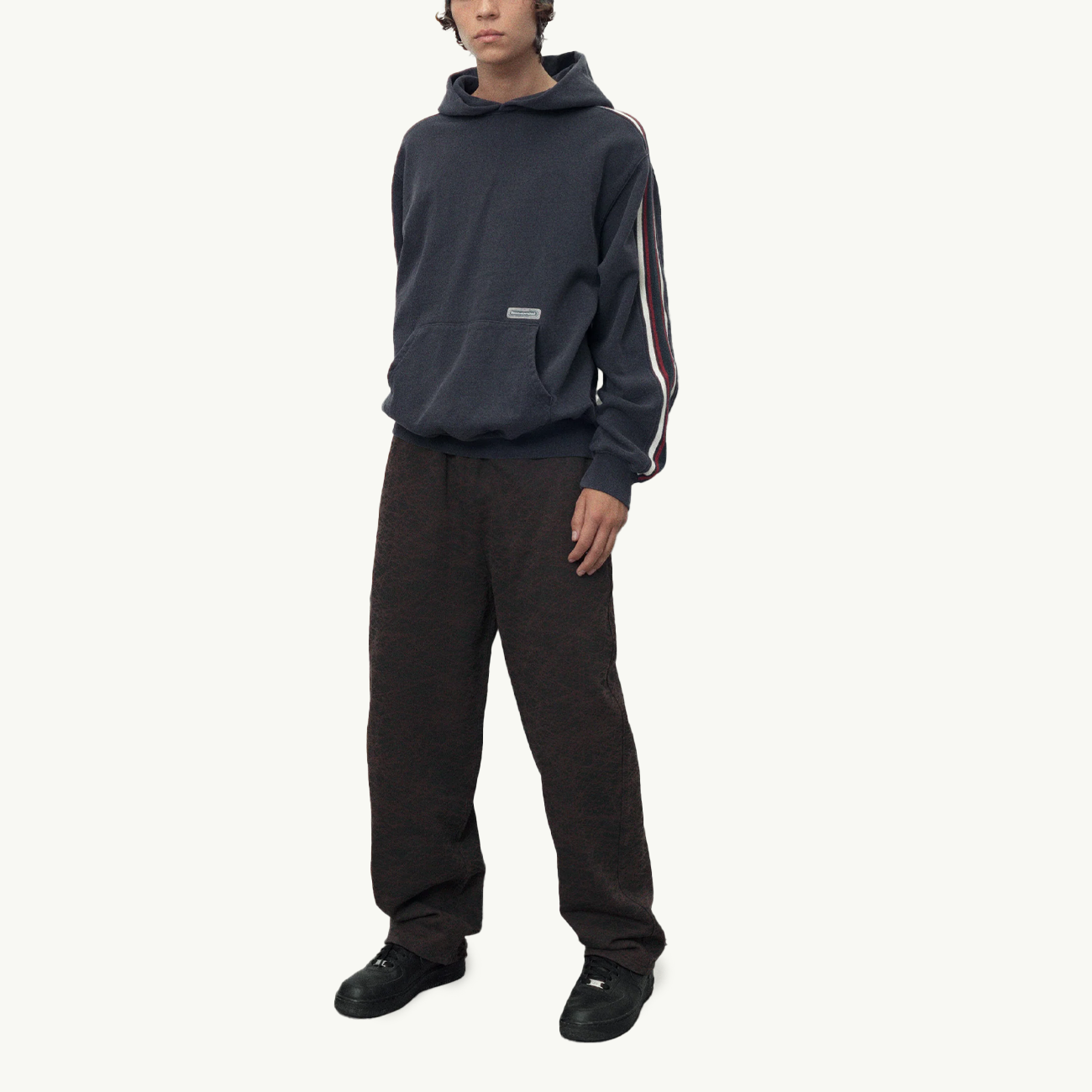 Striped Hoodie - Dark Navy