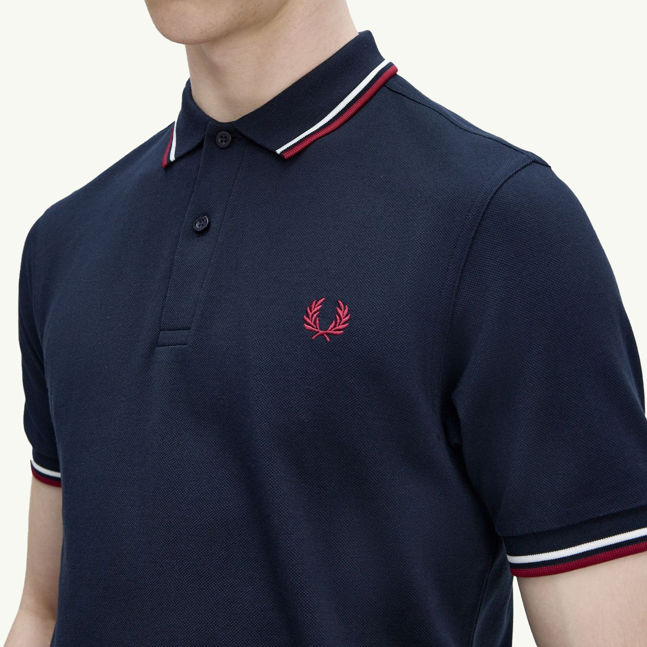 Twin Tipped Shirt - Navy/Snow White/Burnt Red