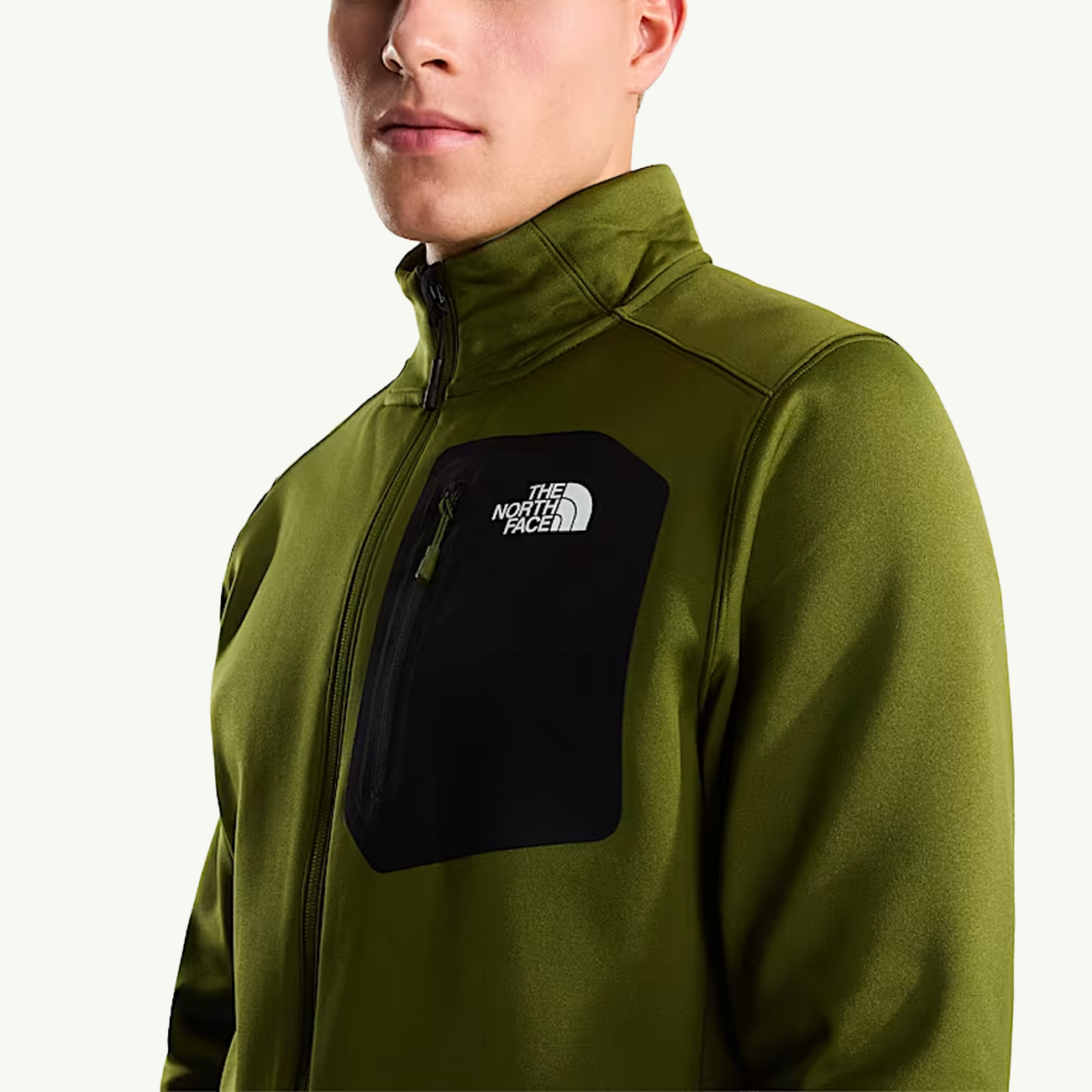 Crest Full Zip Fleece - Woodland Green/TNF Black