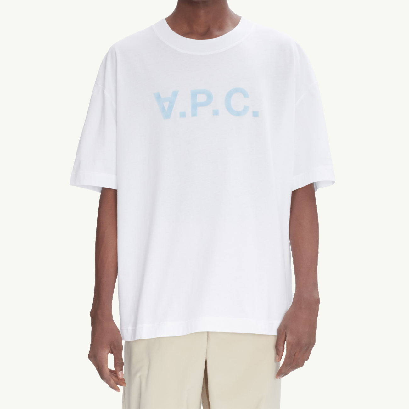 T-Shirt Oversize Grand VPC - Blanc/Blue