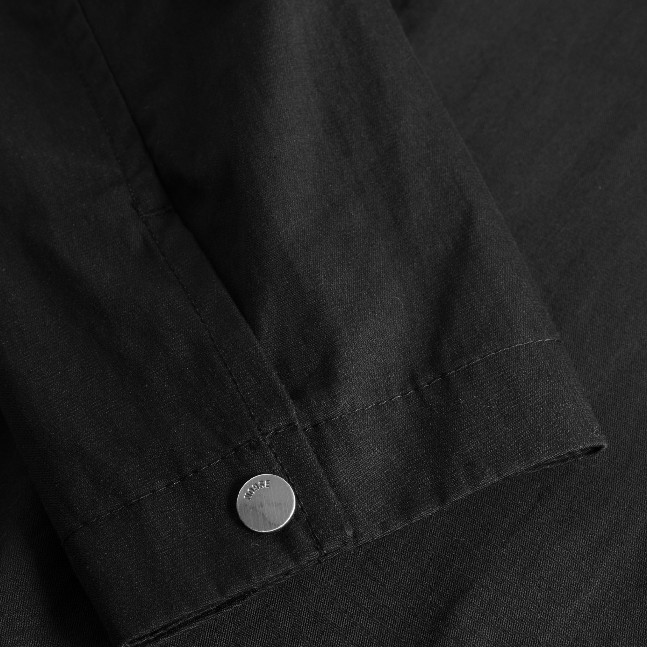 Pelle Fine Broken Twill Overshirt - Black