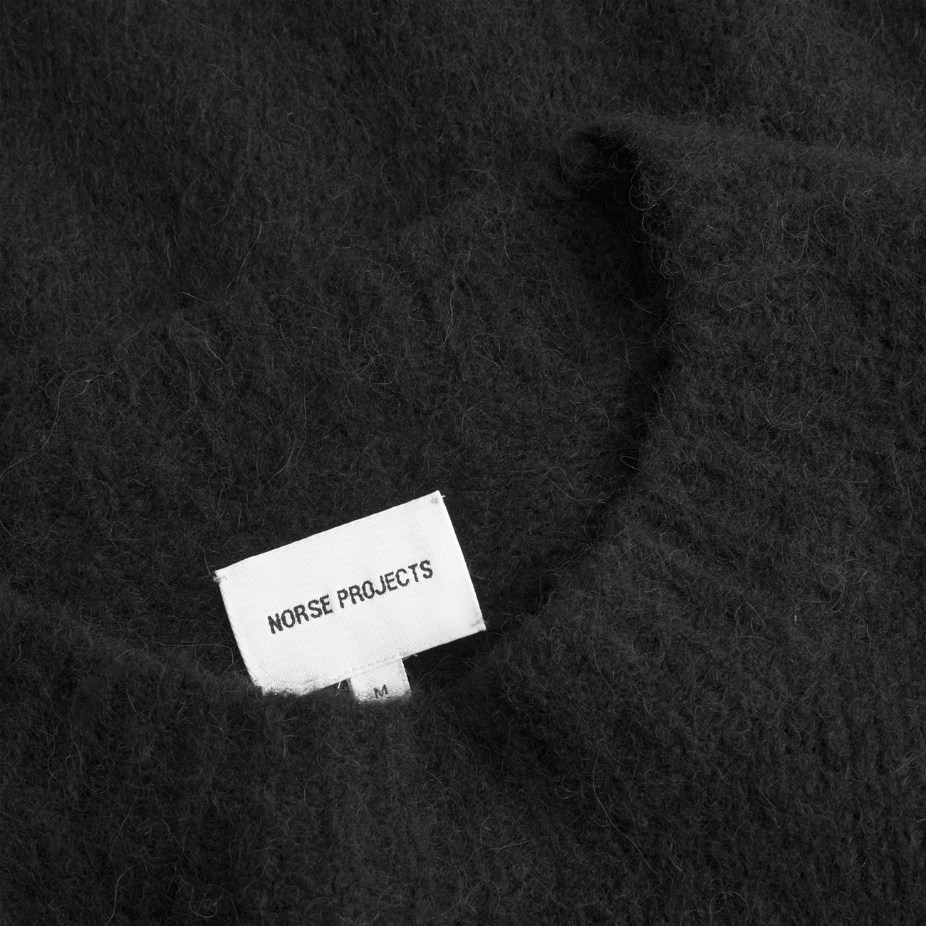 Rasmus Mock Neck Relaxed Brushed Sweater - Black