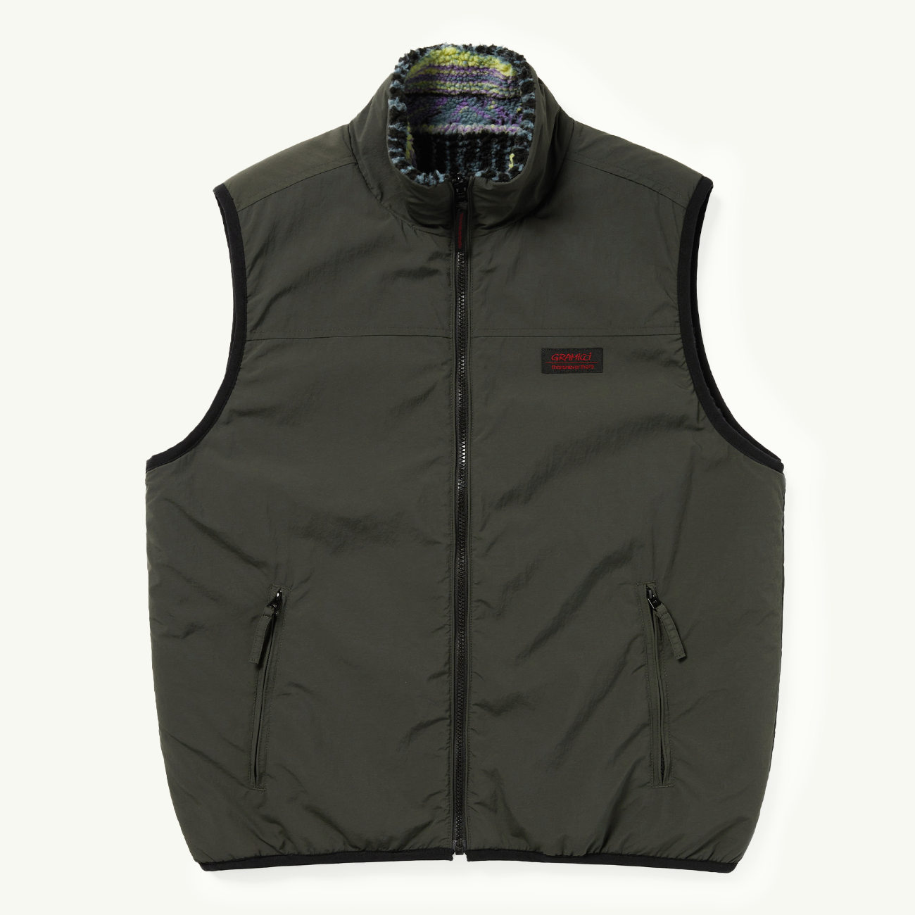 this is never that x Gramicci Reversible Fleece Vest - Multi