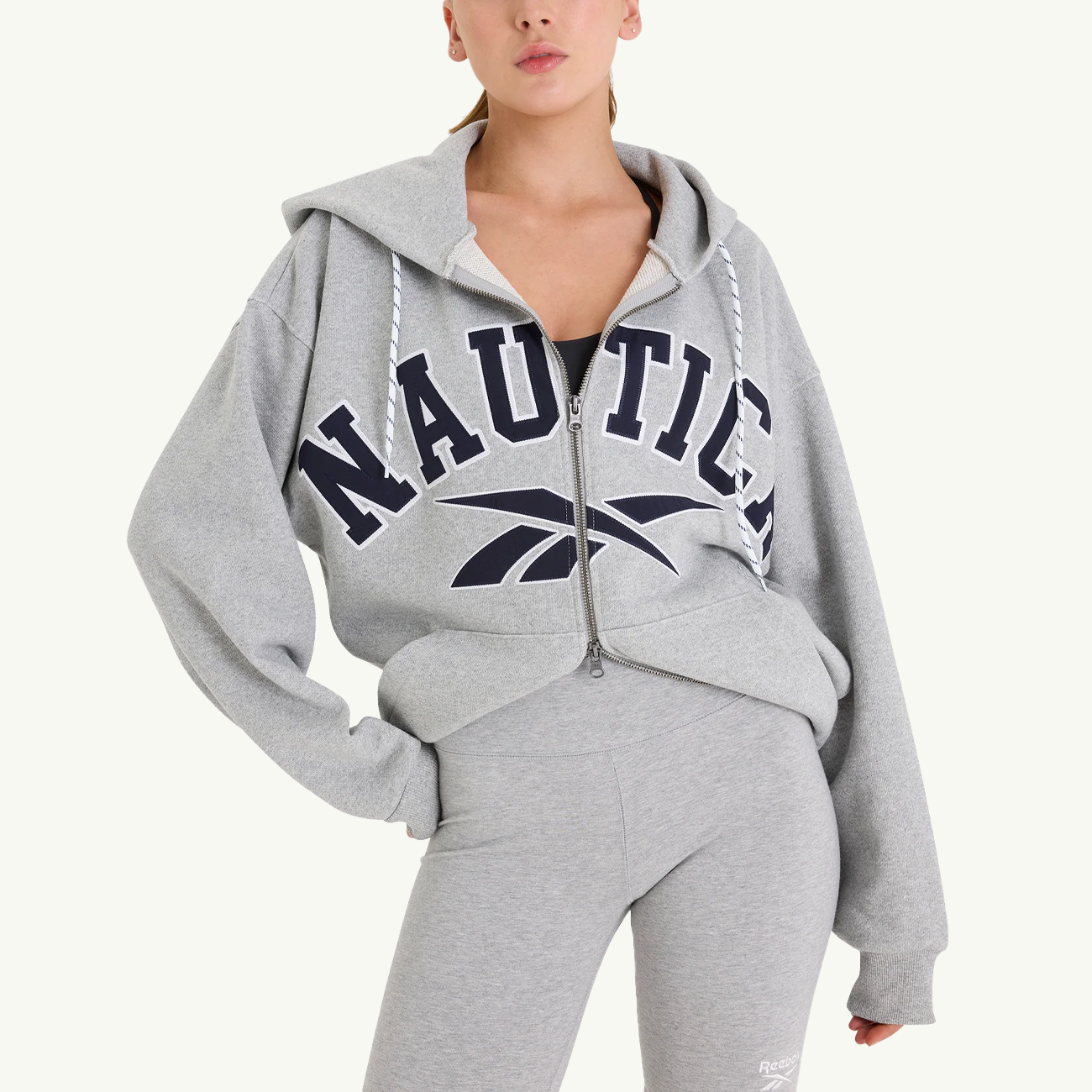 Nautica Japan x Reebok Pigment Dyed Zip Hoodie - Grey