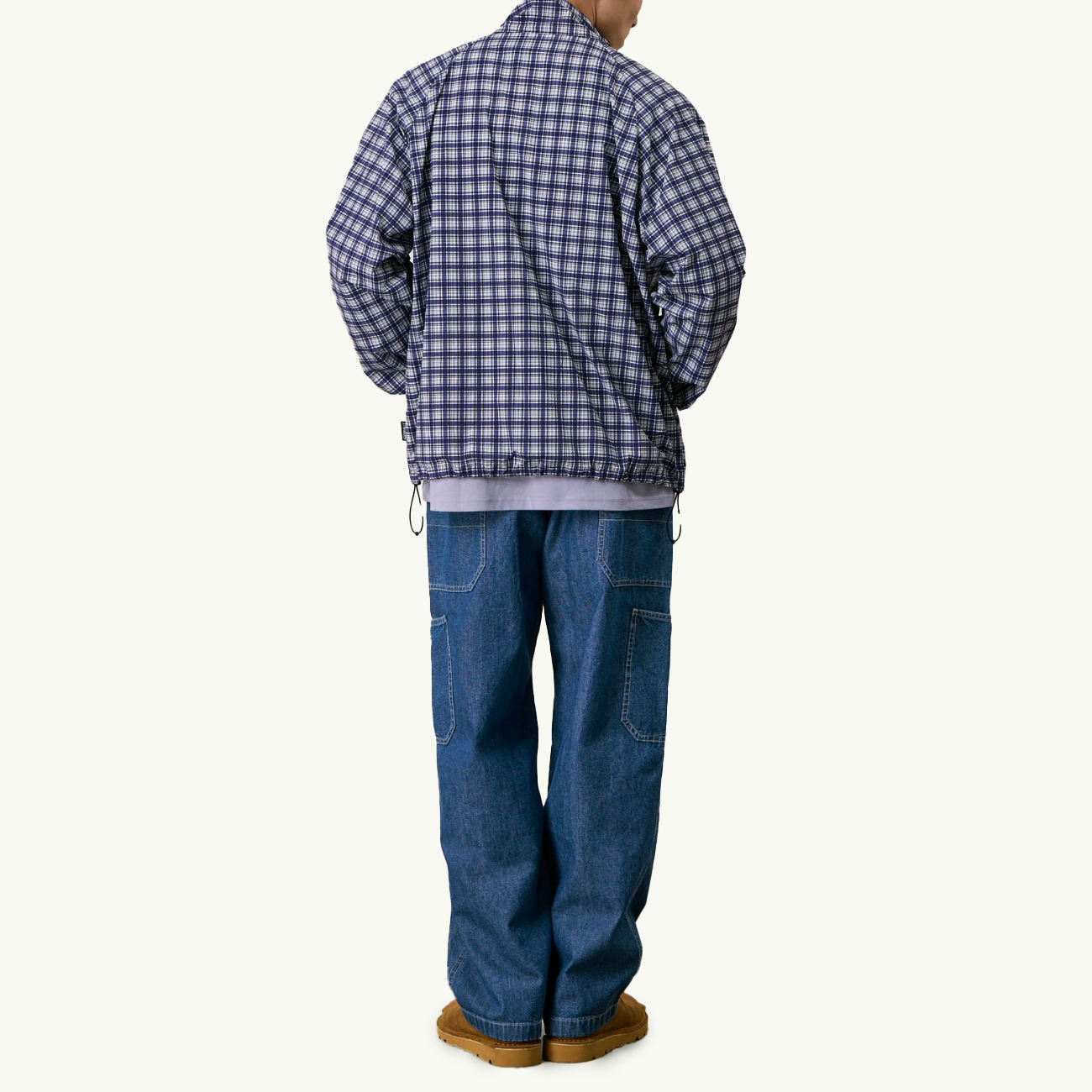 Checkered Shell Jacket - Navy Check