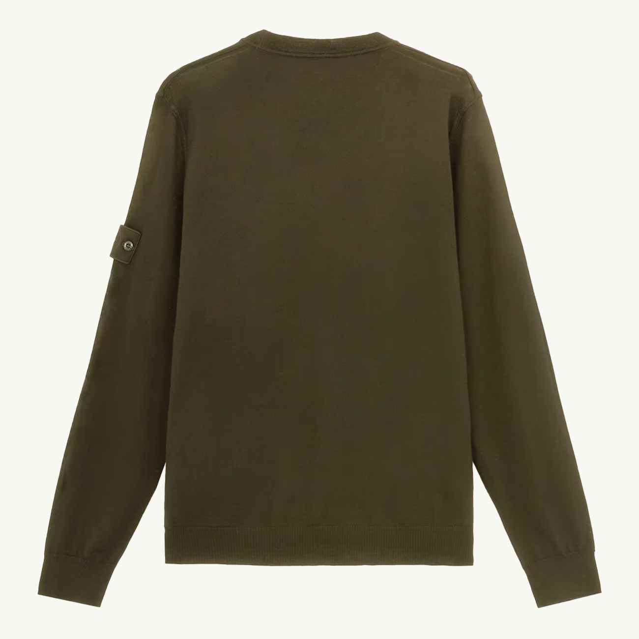 Knitwear Light Wool Crew Ghost Patch - Military Green 2981