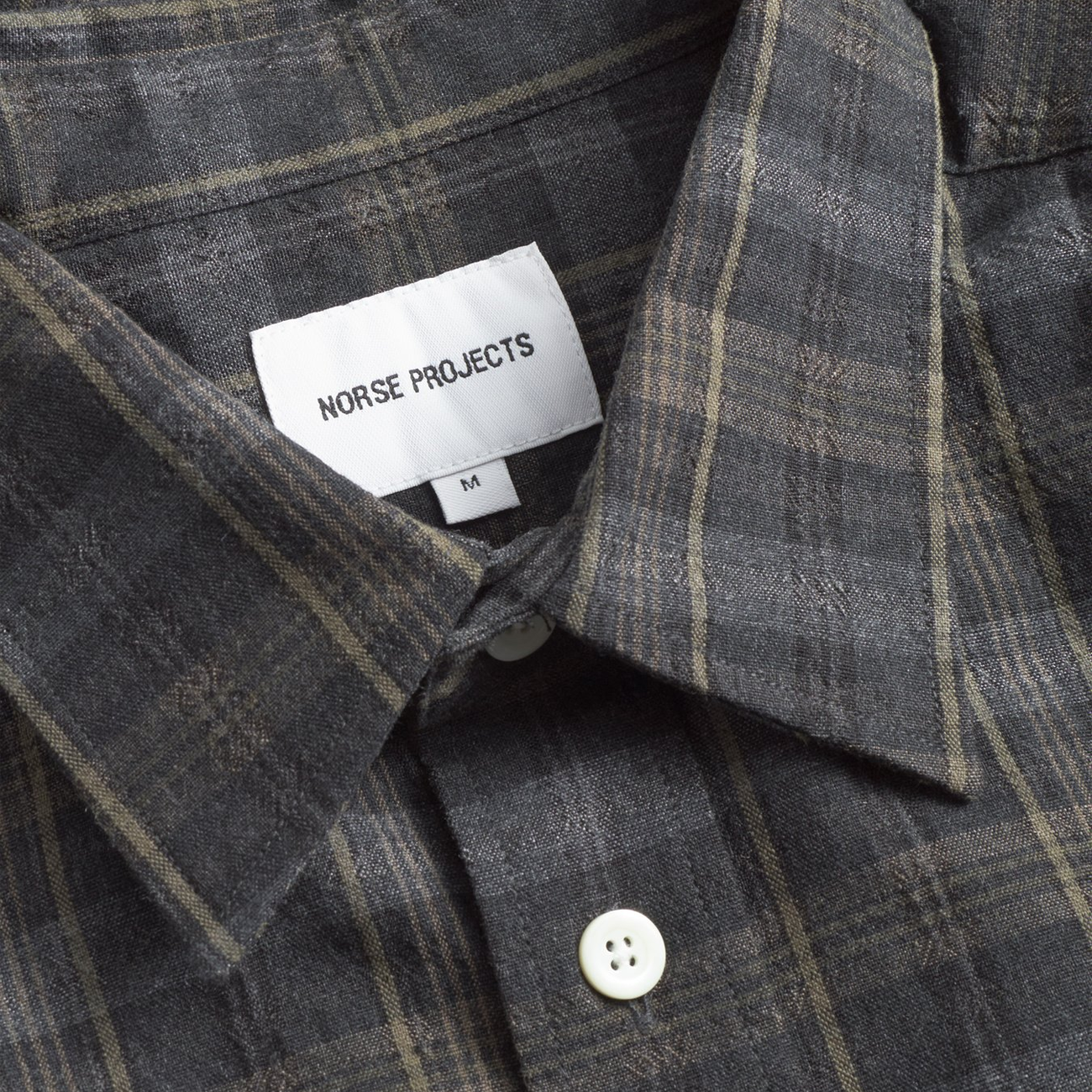 Ole Oversized Wool Check Shirt - Charcoal Grey