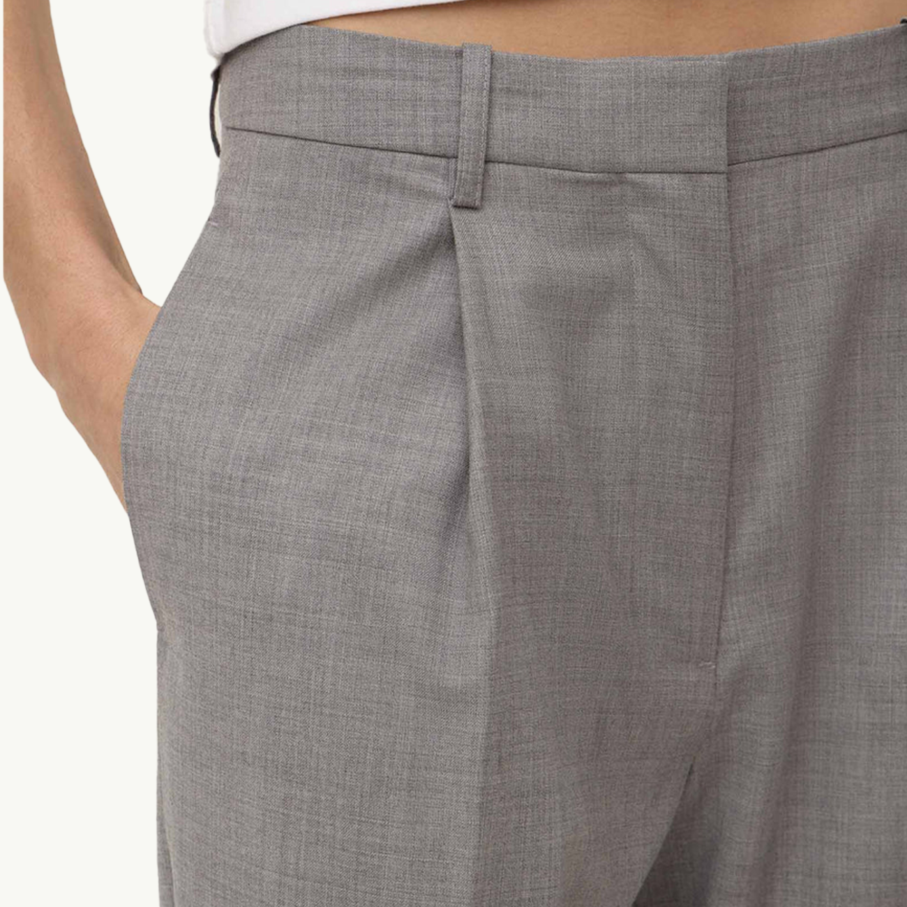 Jaina Suit Pant - Grey Marle