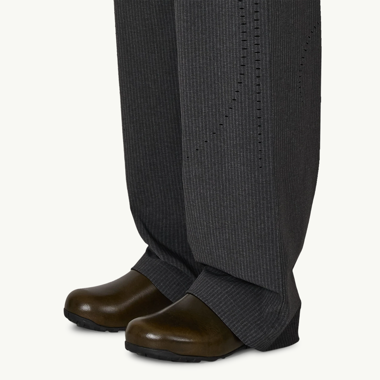 Numb Pinstriped Packable Pants - Black