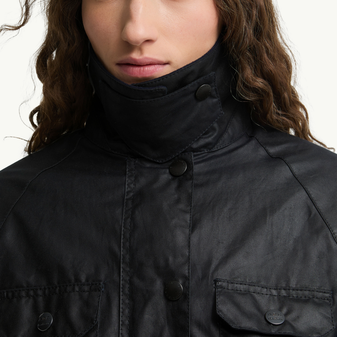 Barbour x A.P.C. Spey Wax Jacket - Dark Navy