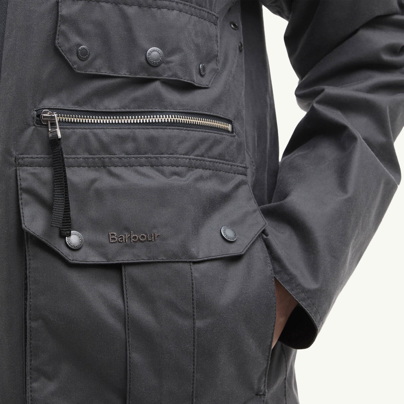 Re-Engineered Blackett Spey Wax Jacket - Asphalt