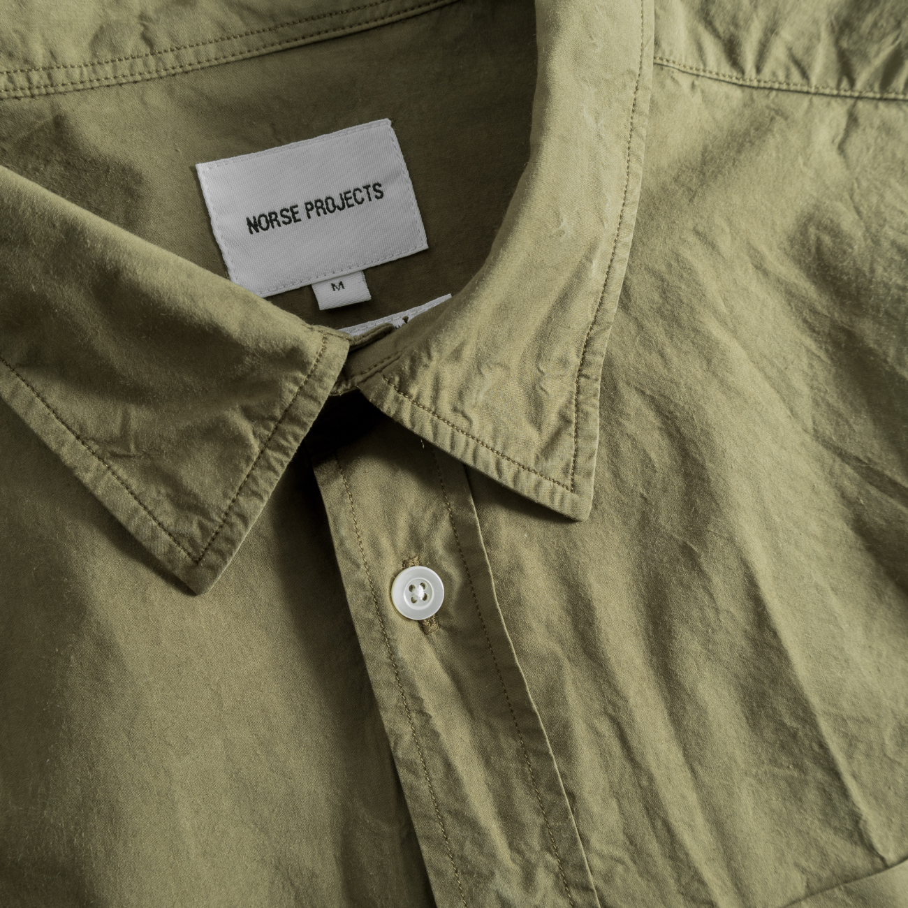 Osvald Cotton Tencel Shirt - Sitka Green