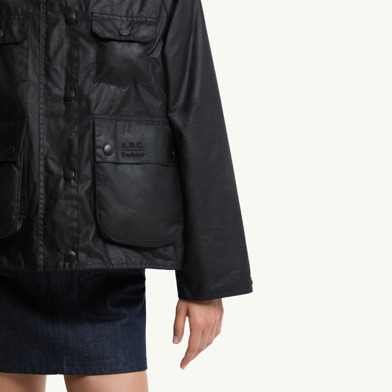 Barbour x A.P.C. Spey Wax Jacket - Dark Navy