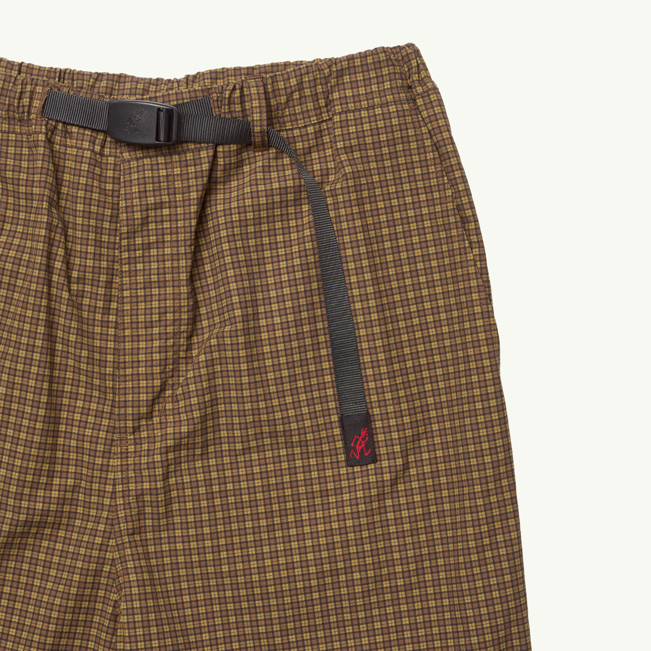 Mini Check Nylon Pant - Brown Check
