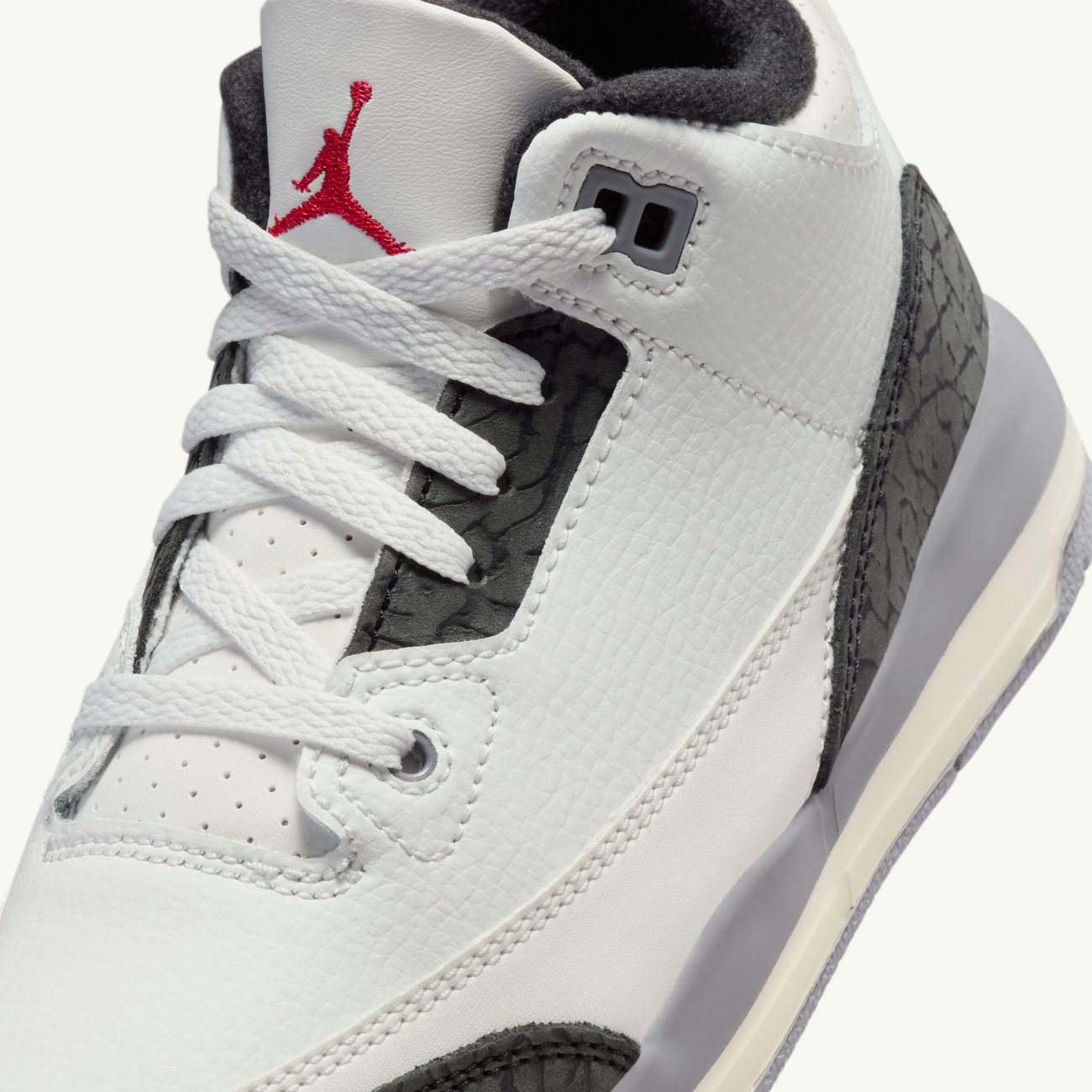 Preschool Air Jordan 3 Retro - 'Cement Grey'