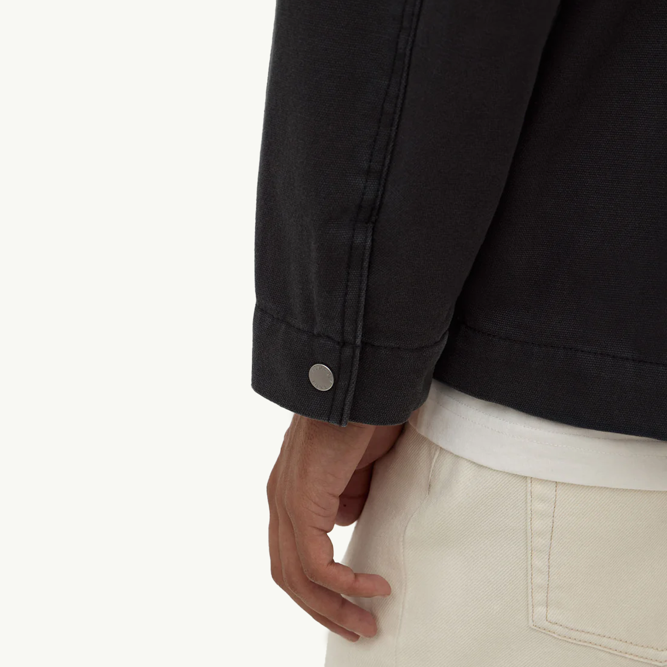 Joey Cotton Jacket - Washed Black