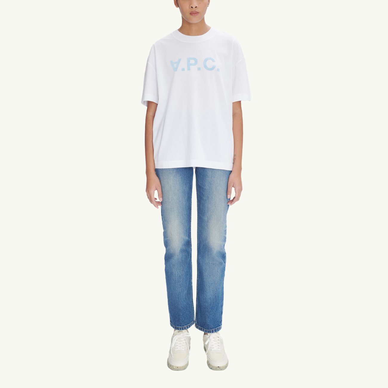 T-Shirt Oversize Grand VPC - Blanc/Blue