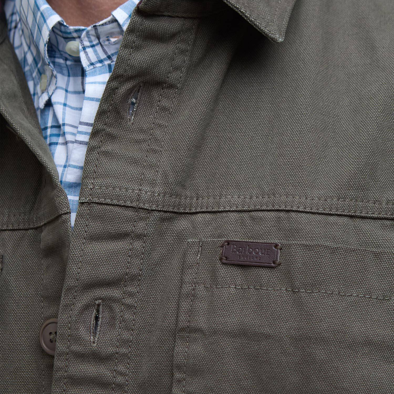 Lingfield Canvas Overshirt - Fern